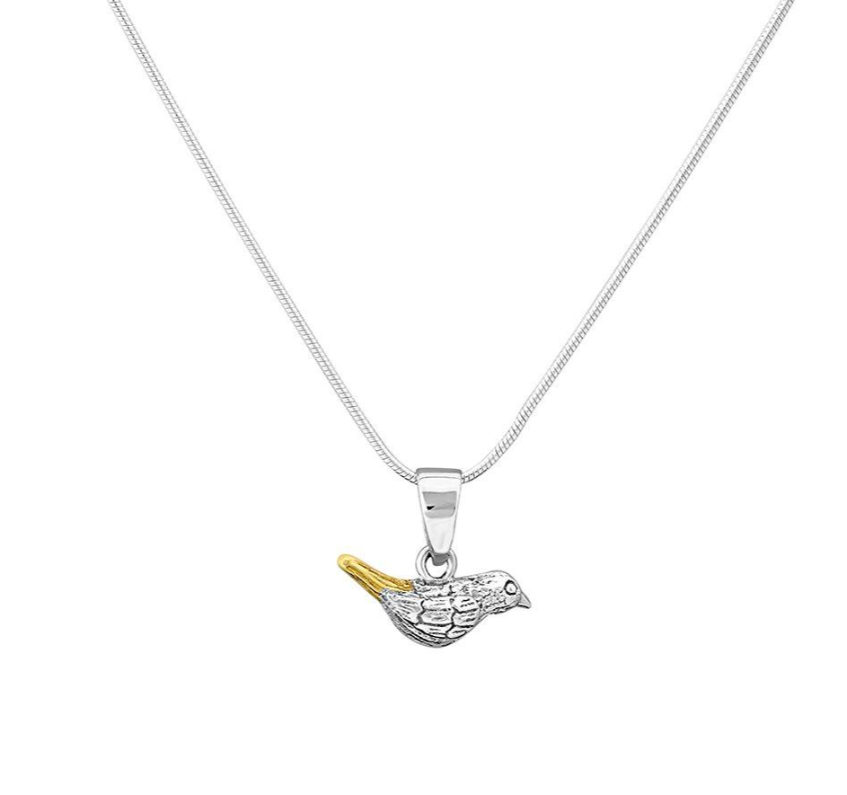 Wildlife Pendant - Robin with Chain