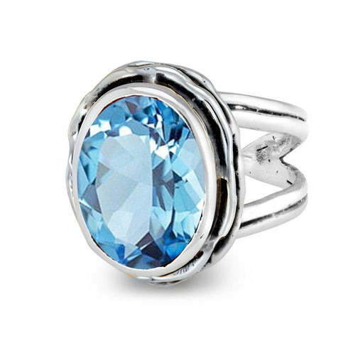 Magnolia Ring in silver gold & various gemstones