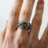 Bamboo Ring in Sterling Silver & Gold Vermeil