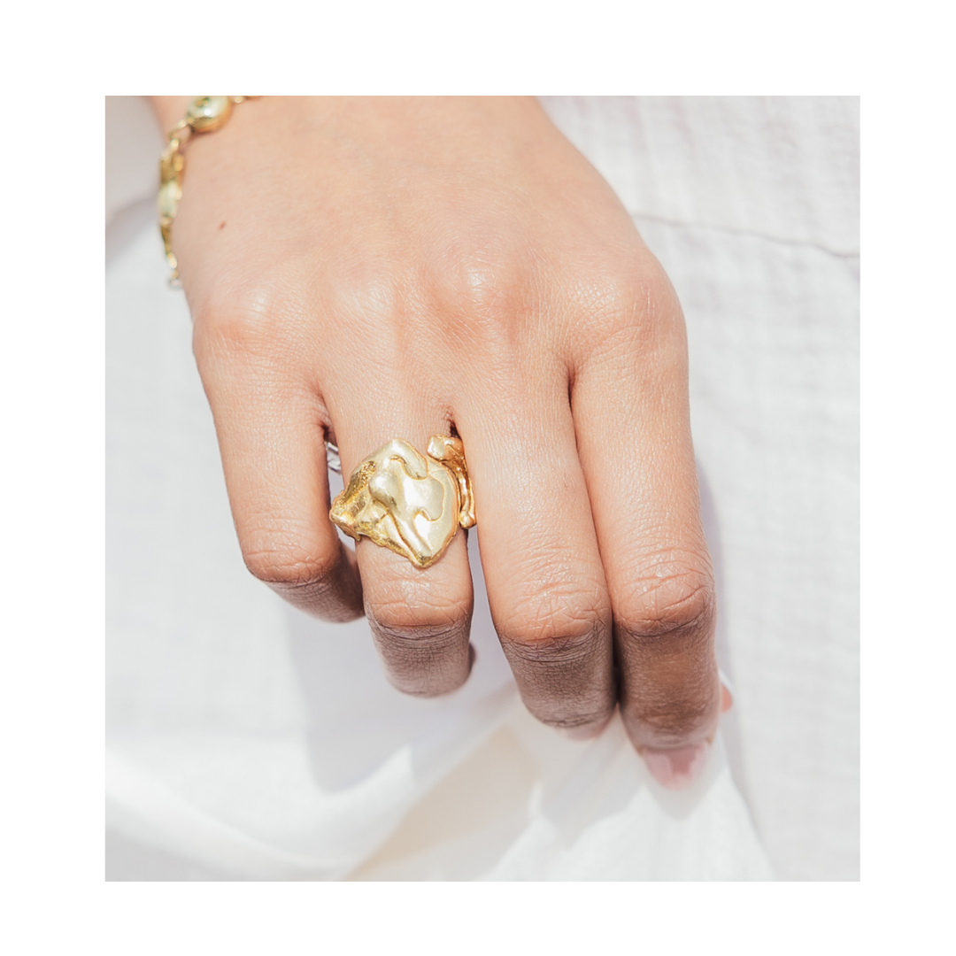 Molten Ring in 9ct Gold