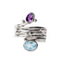 Snake Ring in Silver Gold & various gemstones