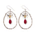 Wildlife Large Bee Hoop Drops in various gemstones