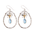 Wildlife Large Bee Hoop Drops in various gemstones
