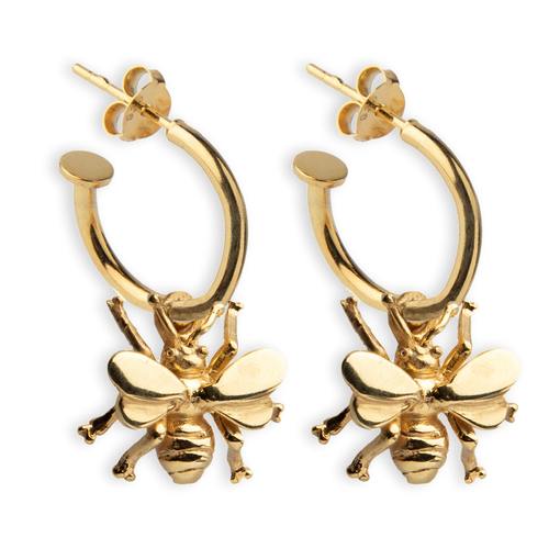 Watermelon Tropical’s Wildlife Bee Huggies (Silver or Gold) are hoop earrings with detailed 3D bee designs—ideal for fans of nature-inspired jewelry.