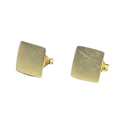 Deco Square Studs (Silver or Gold)