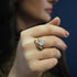 Honeysuckle Ring in Silver Gold & gemstones