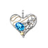Heart Dragonfly Pendant Large in various gemstones