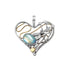 Heart Dragonfly Pendant Large in various gemstones