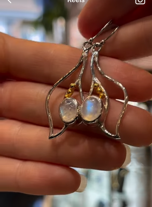Iris Earrings in various gemstones