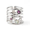 Lattice Ring in various gemstones