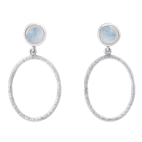 Lunar Earrings in various gemstones