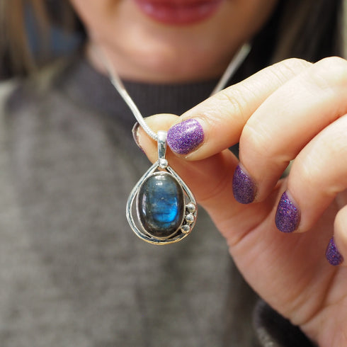 Poppy Pendant Small in various gemstones