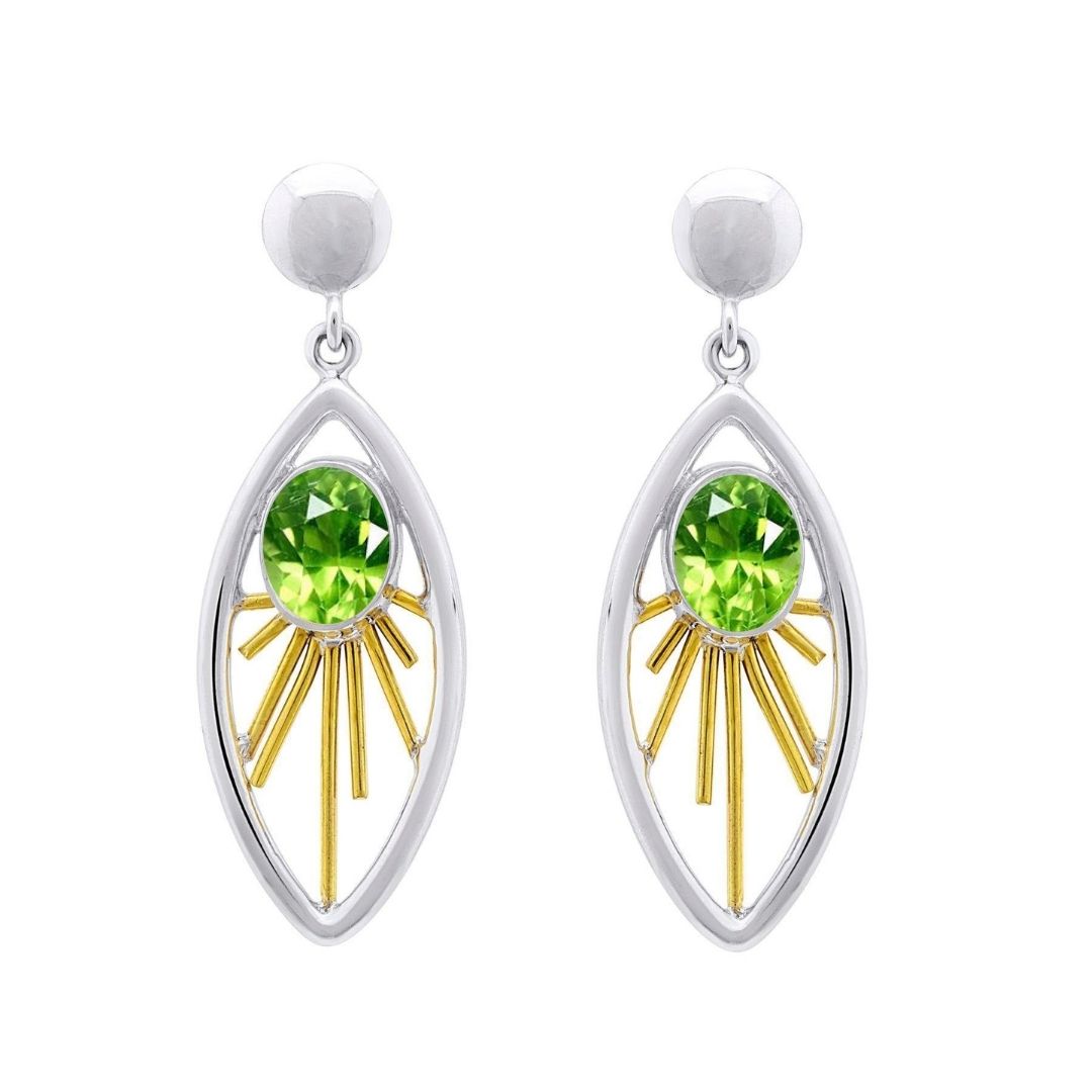 Goddess Earrings in Peridot