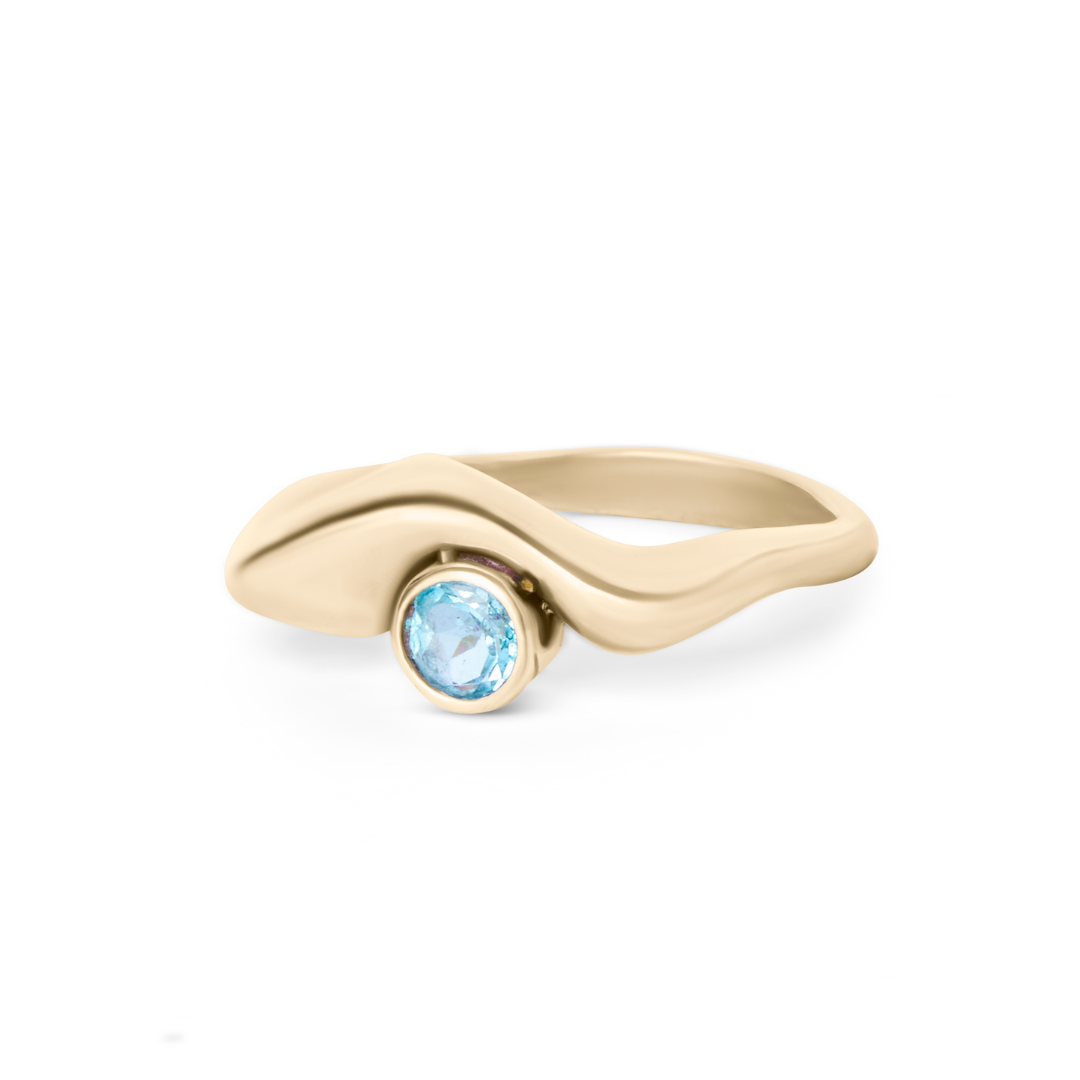 Bough Ring Blue Topaz in 9ct Gold